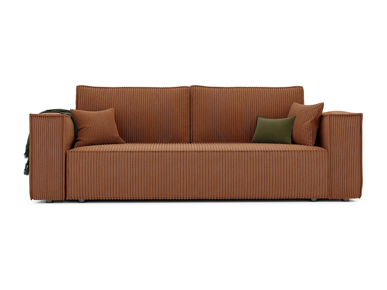 Sofa Bali umkehrbar umwandelbar in orangefarbenem Stoff