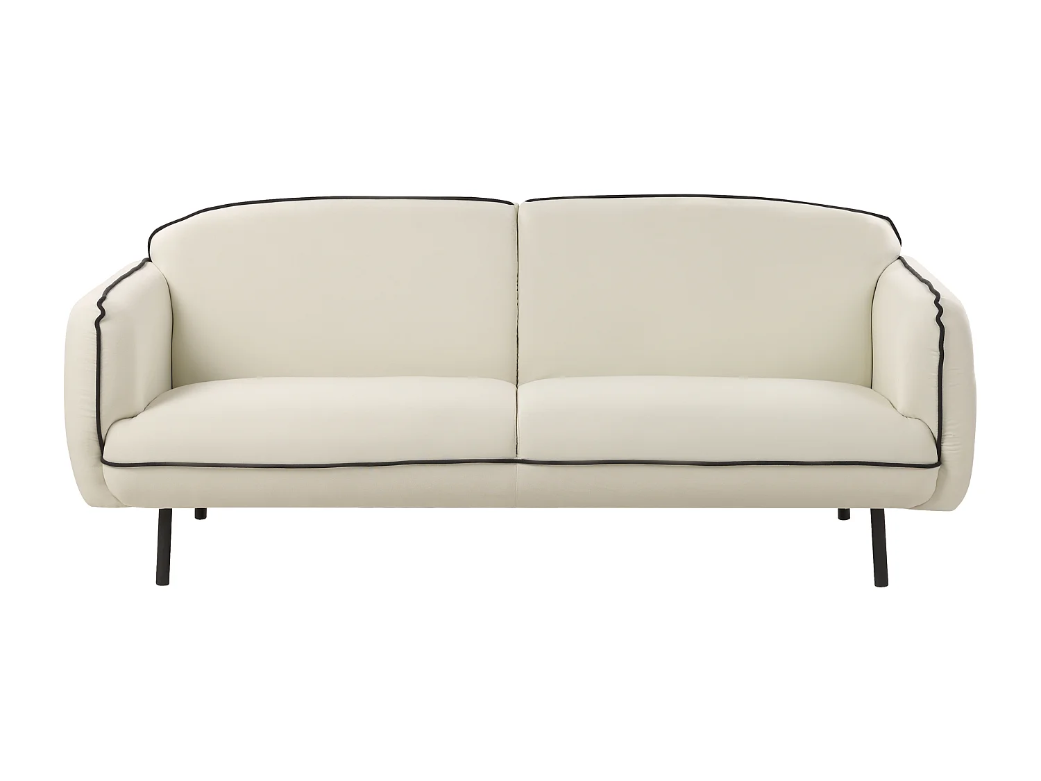 Canapé TONSBERG Tissu Beige clair avec ottoman 3 places