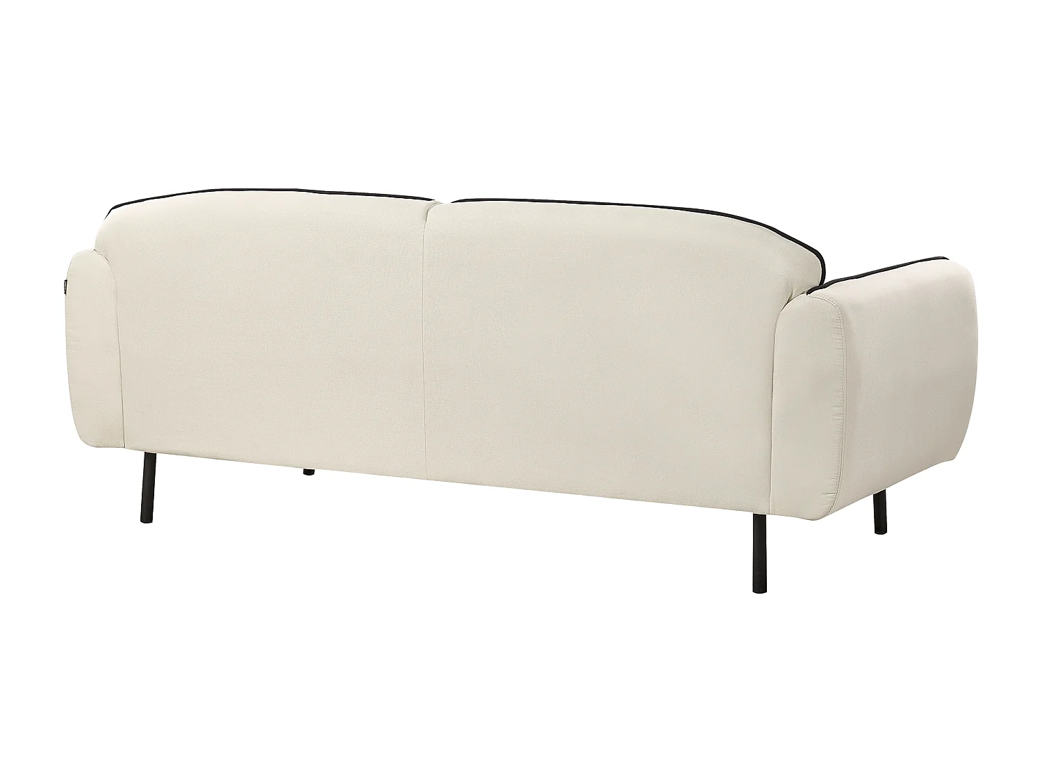 Canapé TONSBERG Tissu Beige clair avec ottoman 3 places