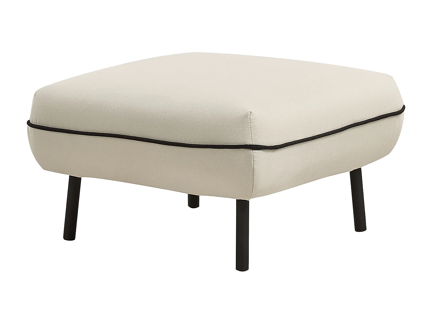 Canapé TONSBERG Tissu Beige clair avec ottoman 3 places