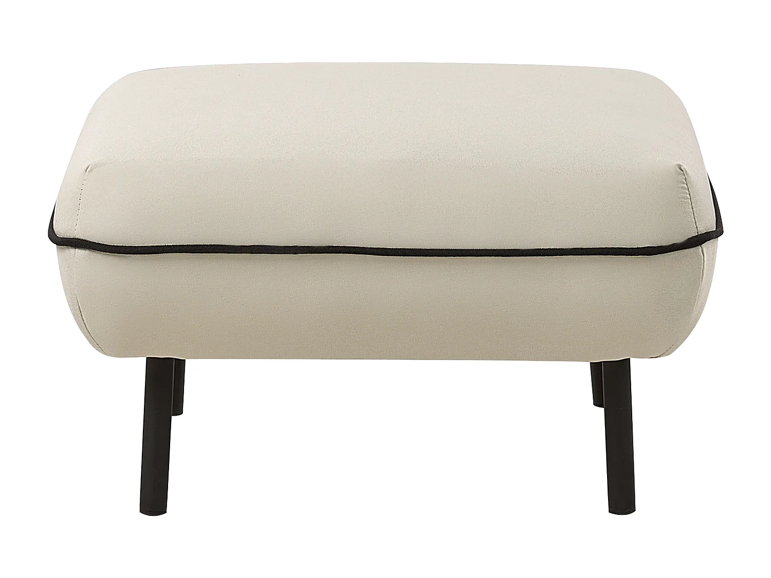 Canapé TONSBERG Tissu Beige clair avec ottoman 3 places