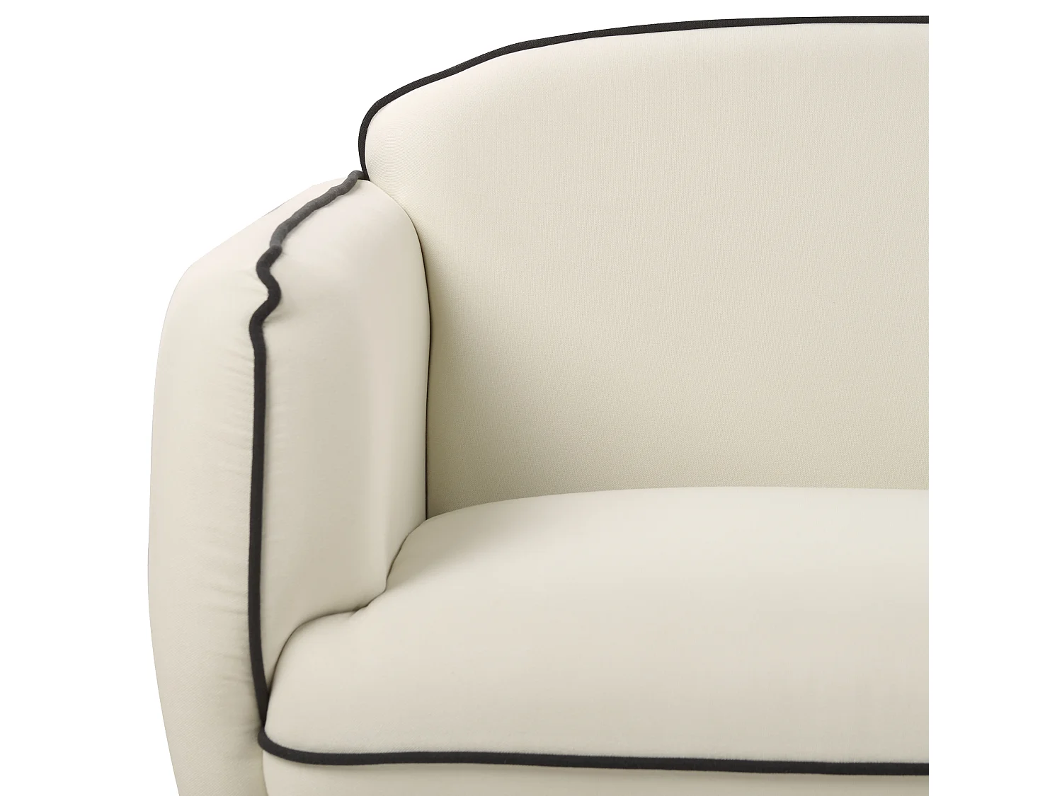 Canapé TONSBERG Tissu Beige clair avec ottoman 3 places