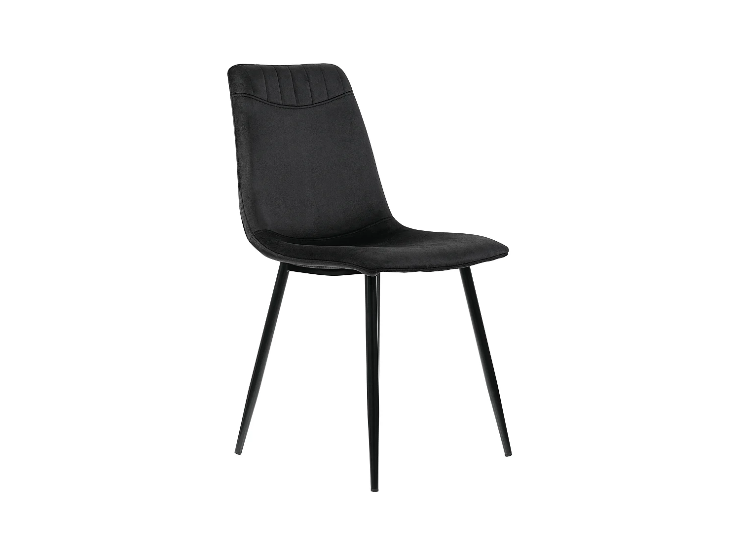 Ensemble table à manger 117 x 68 cm avec 4 chaises rembourrées en velours - Pièds en métal doré - Noir