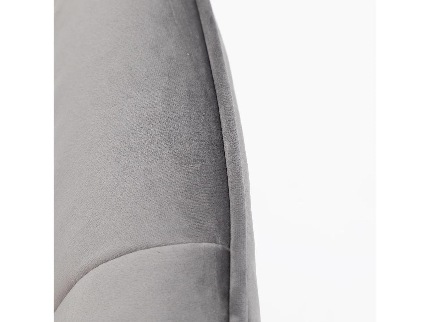 Fauteuil pivotante en velours avec dossier, accoudoirs et roulettes - pièds doré et réglable en hauteur - gris