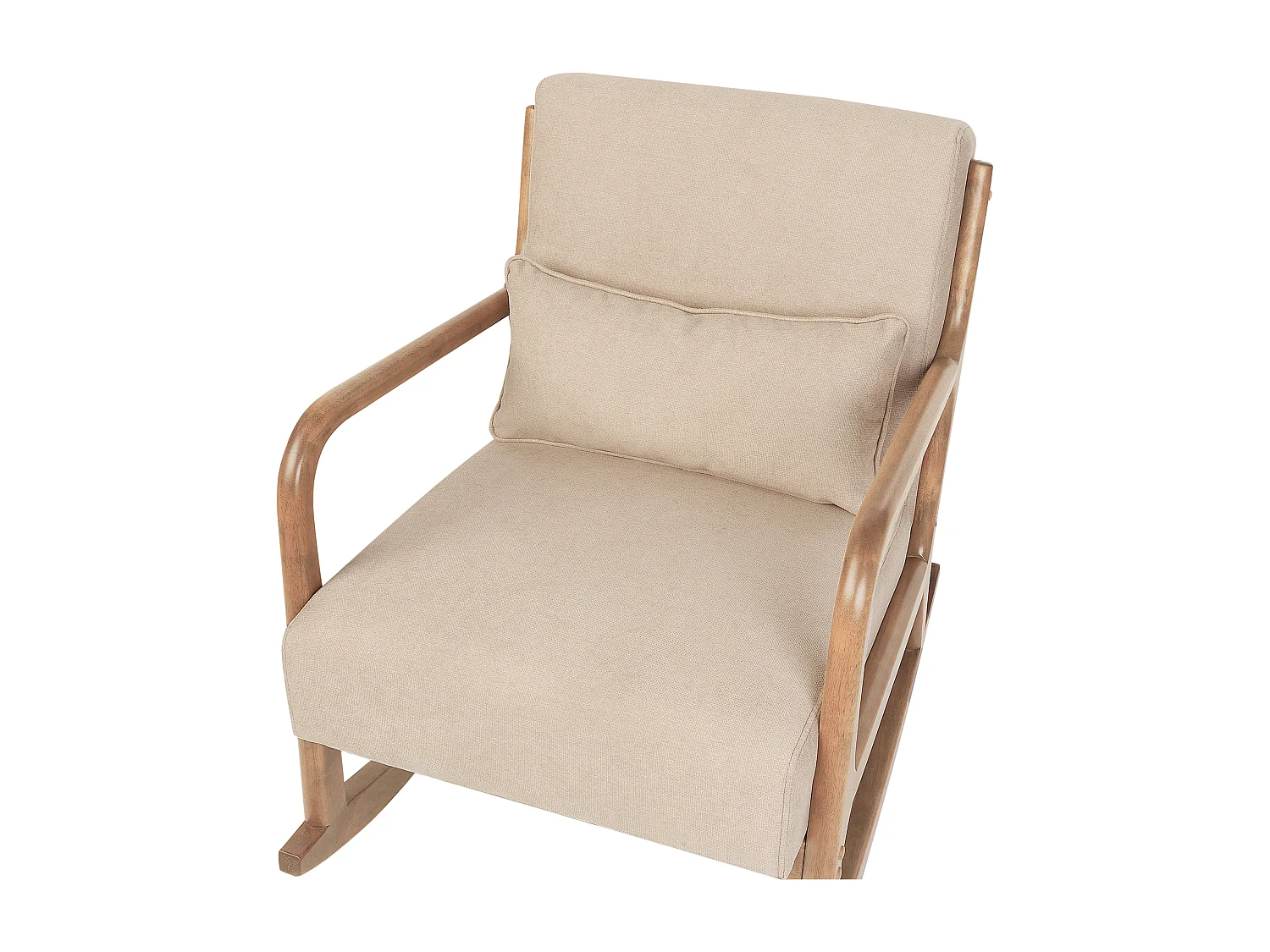 Poltrona a dondolo SKOVDE Tessuto Beige