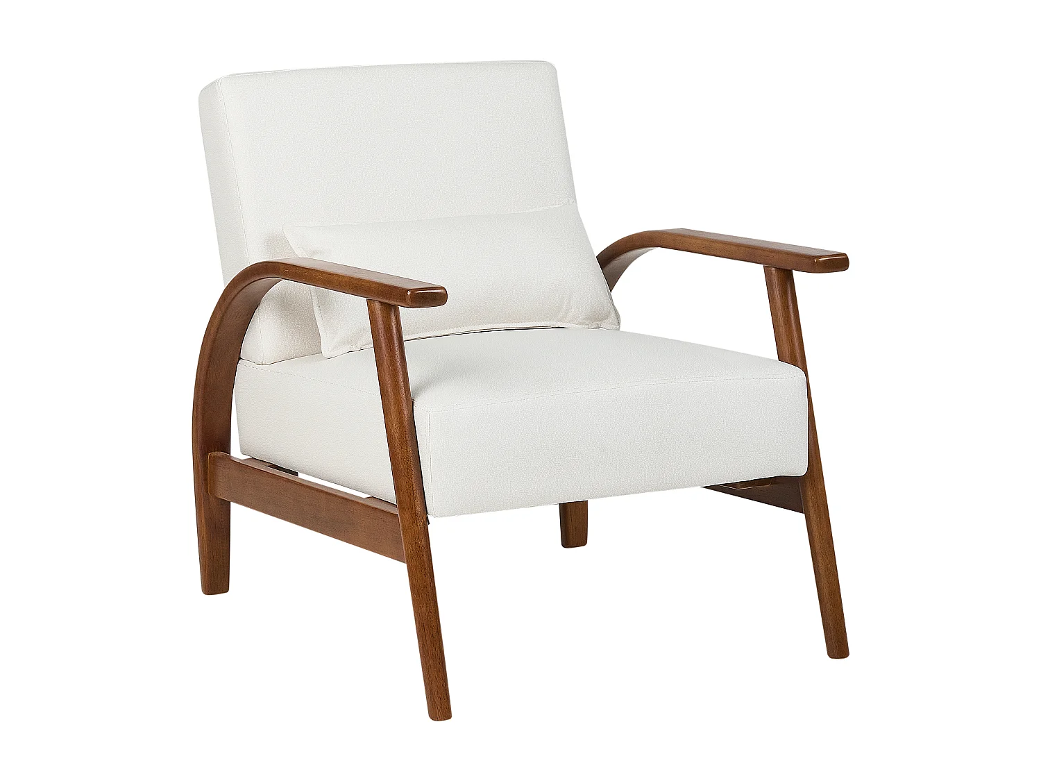 Fauteuil SKARA Cuir PU Blanc cassé