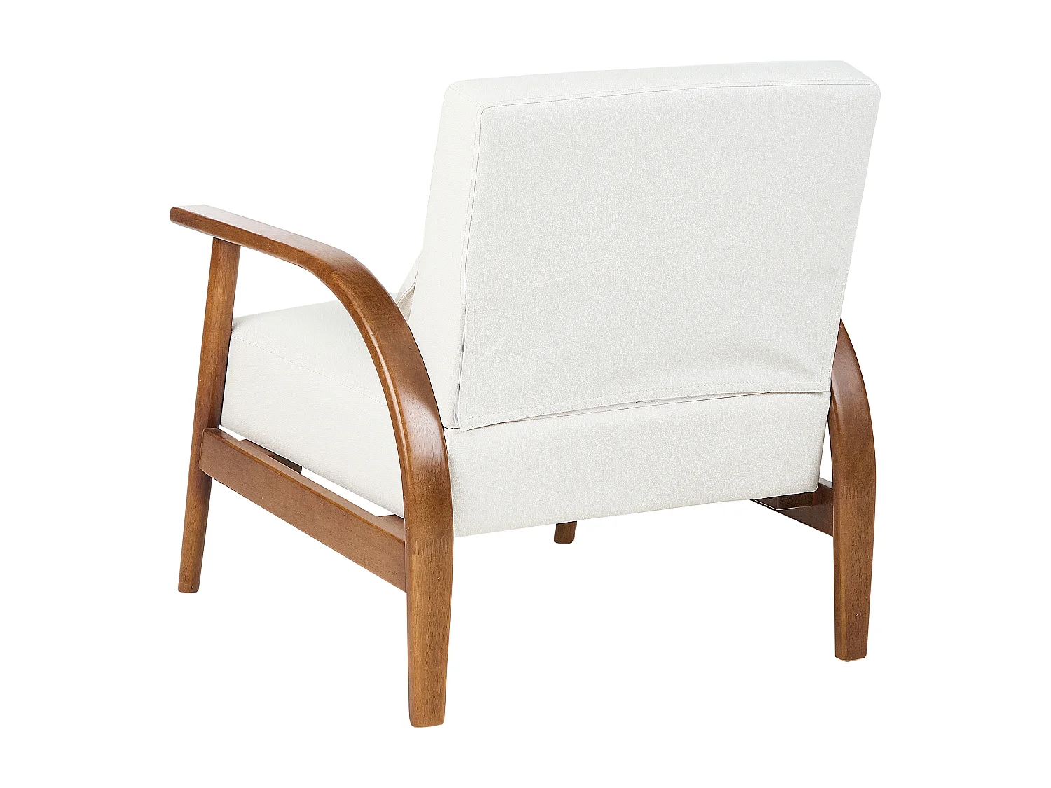 Fauteuil SKARA Cuir PU Blanc cassé