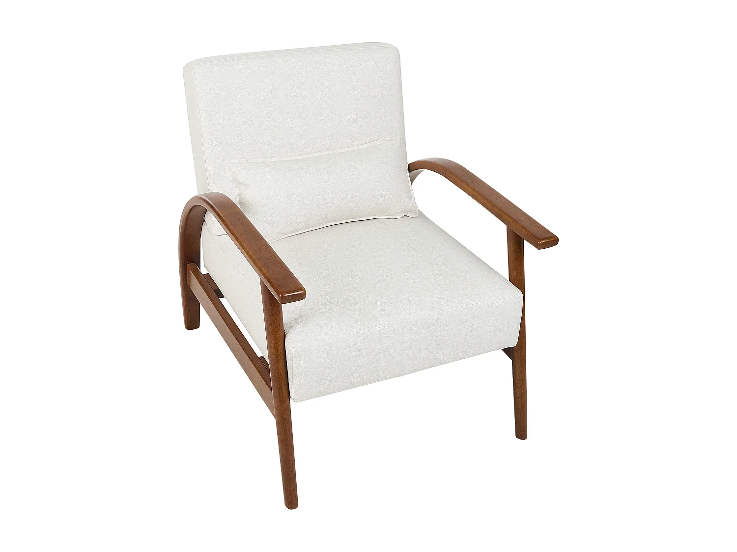 Fauteuil SKARA Cuir PU Blanc cassé