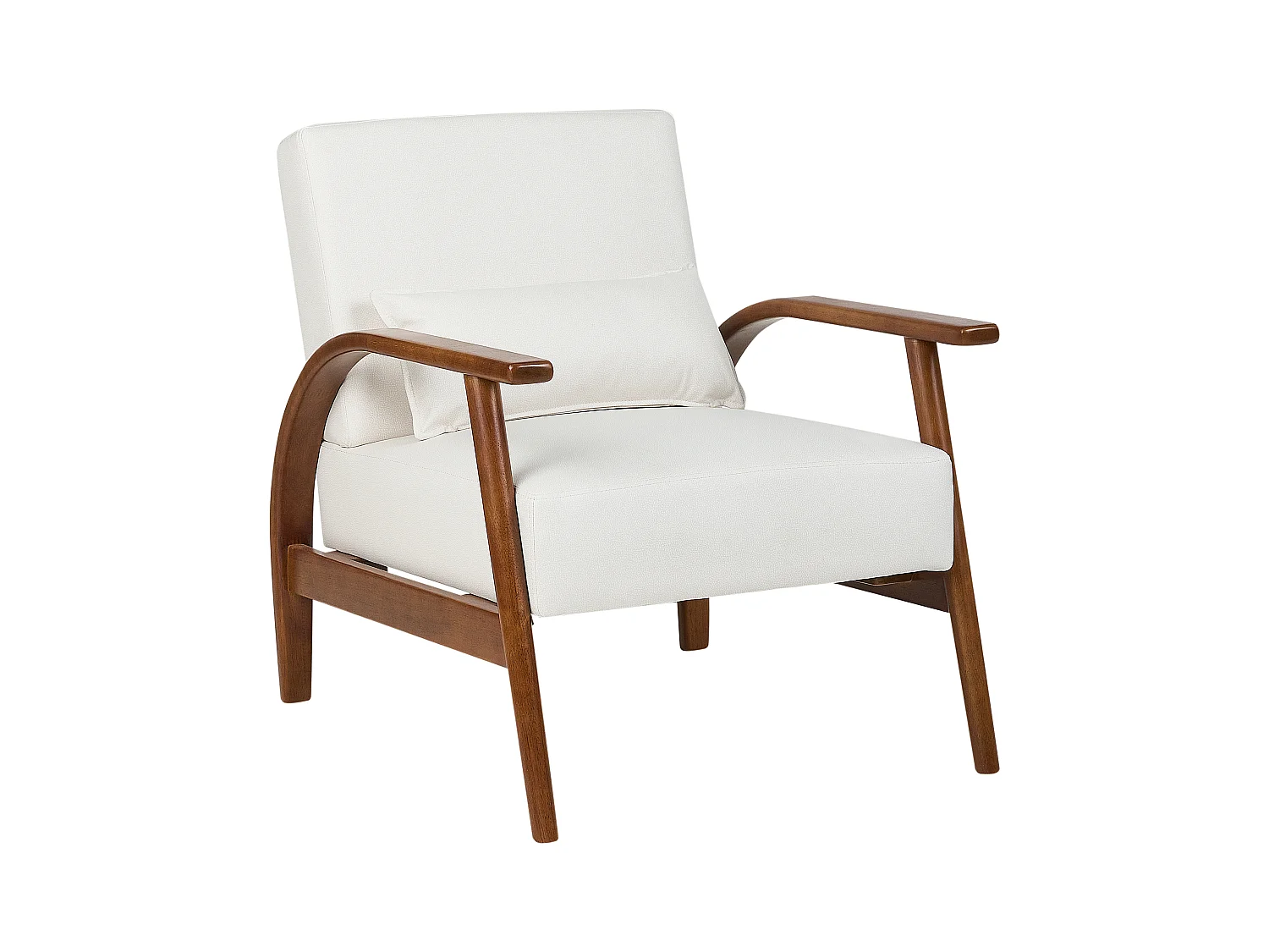 Fauteuil SKARA Cuir PU Blanc cassé