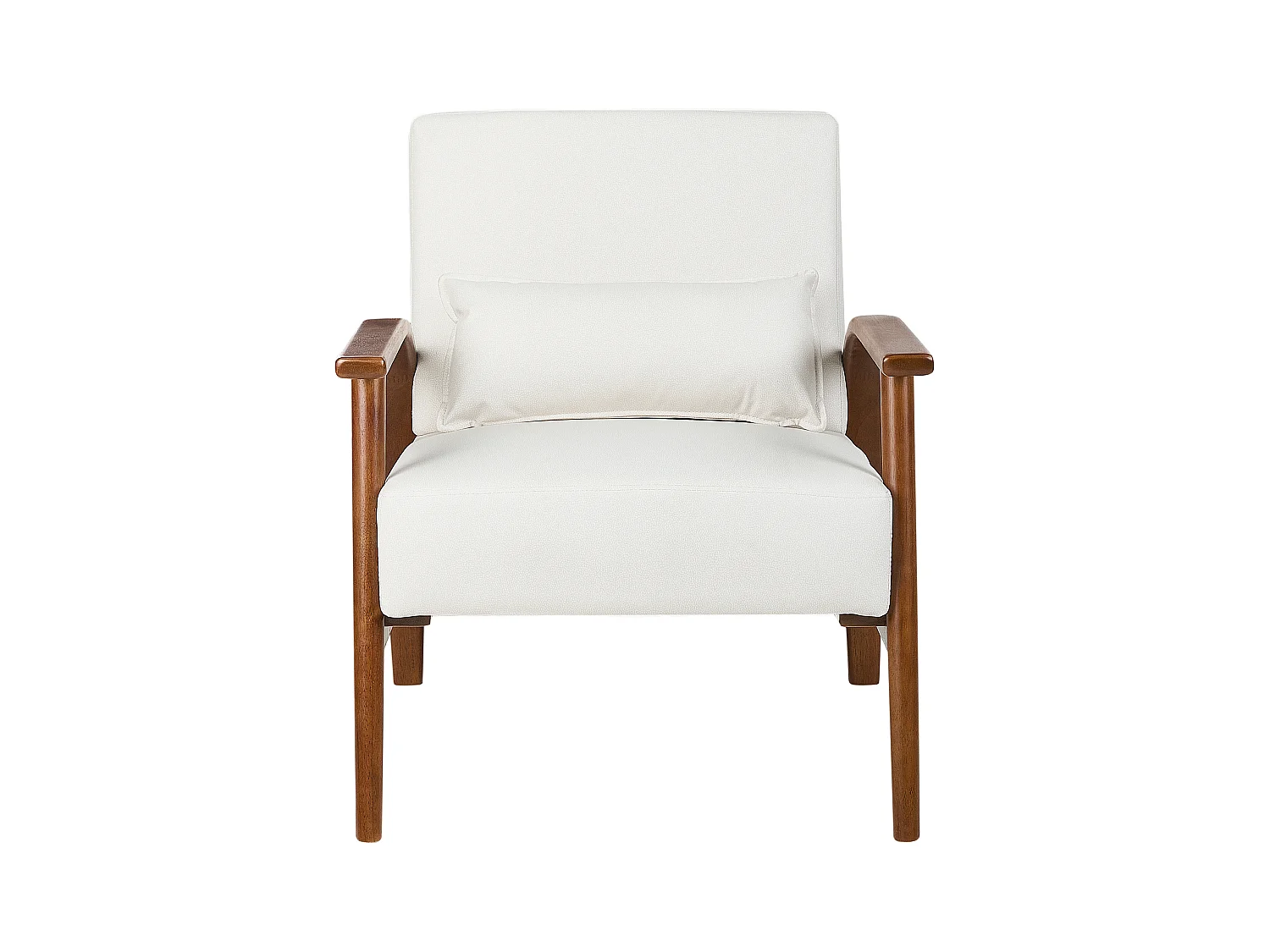 Fauteuil SKARA Cuir PU Blanc cassé