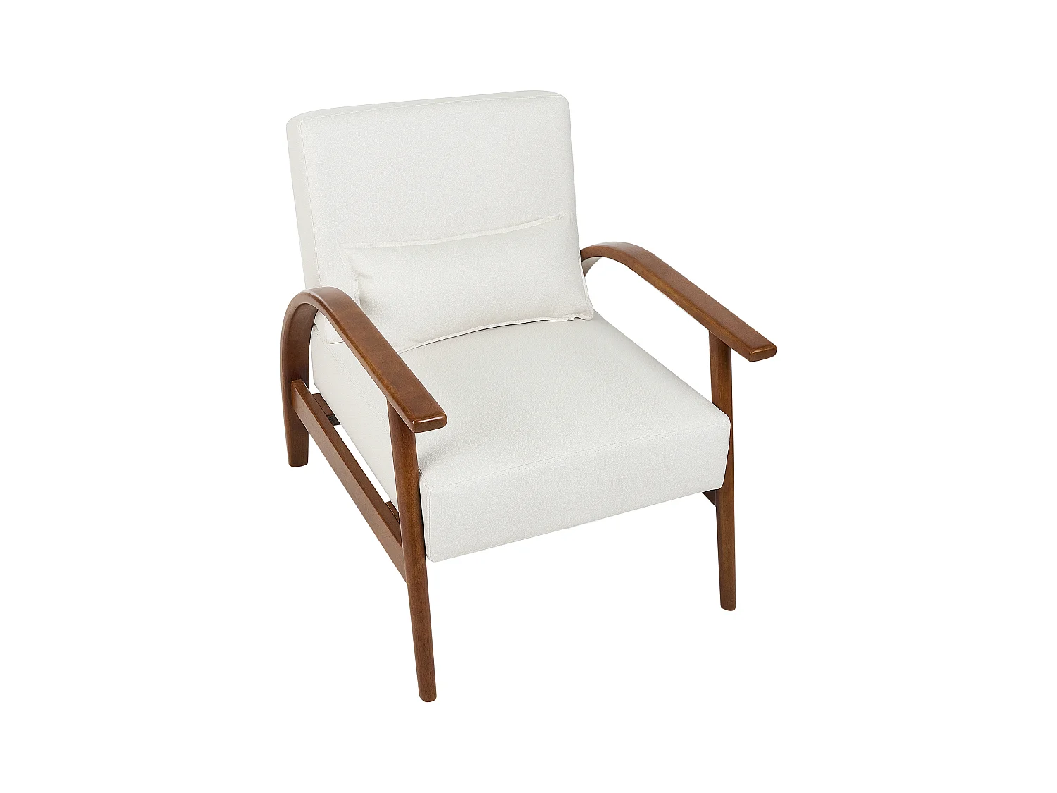 Fauteuil SKARA Cuir PU Blanc cassé