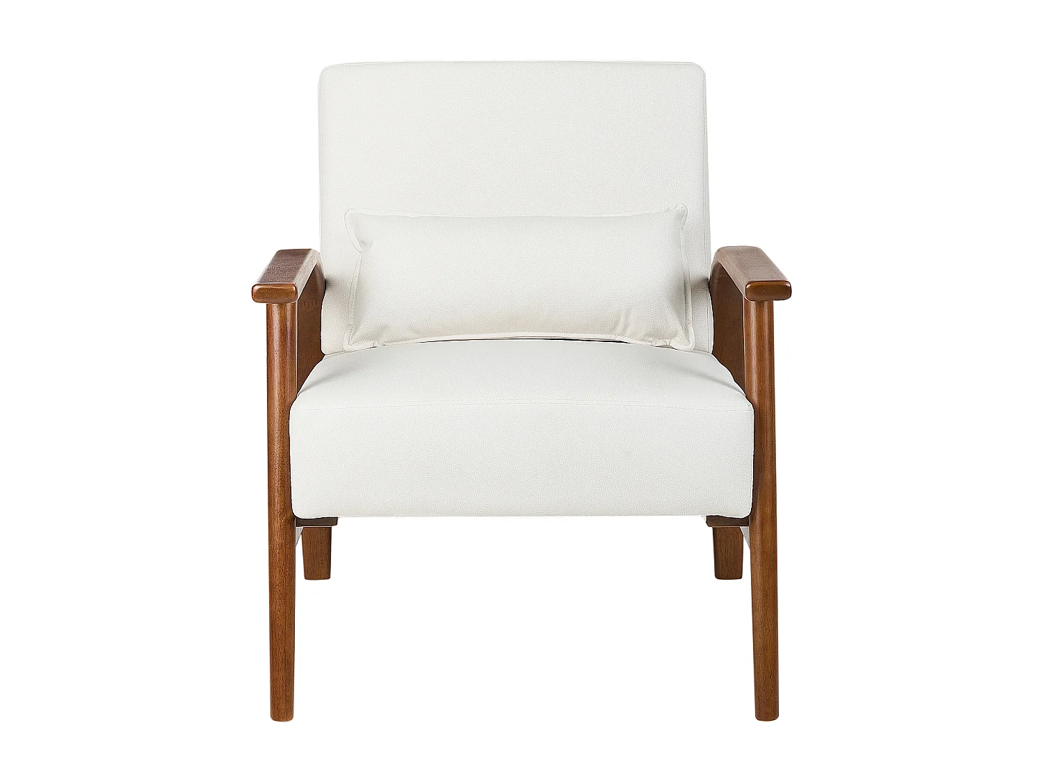 Fauteuil SKARA Cuir PU Blanc cassé