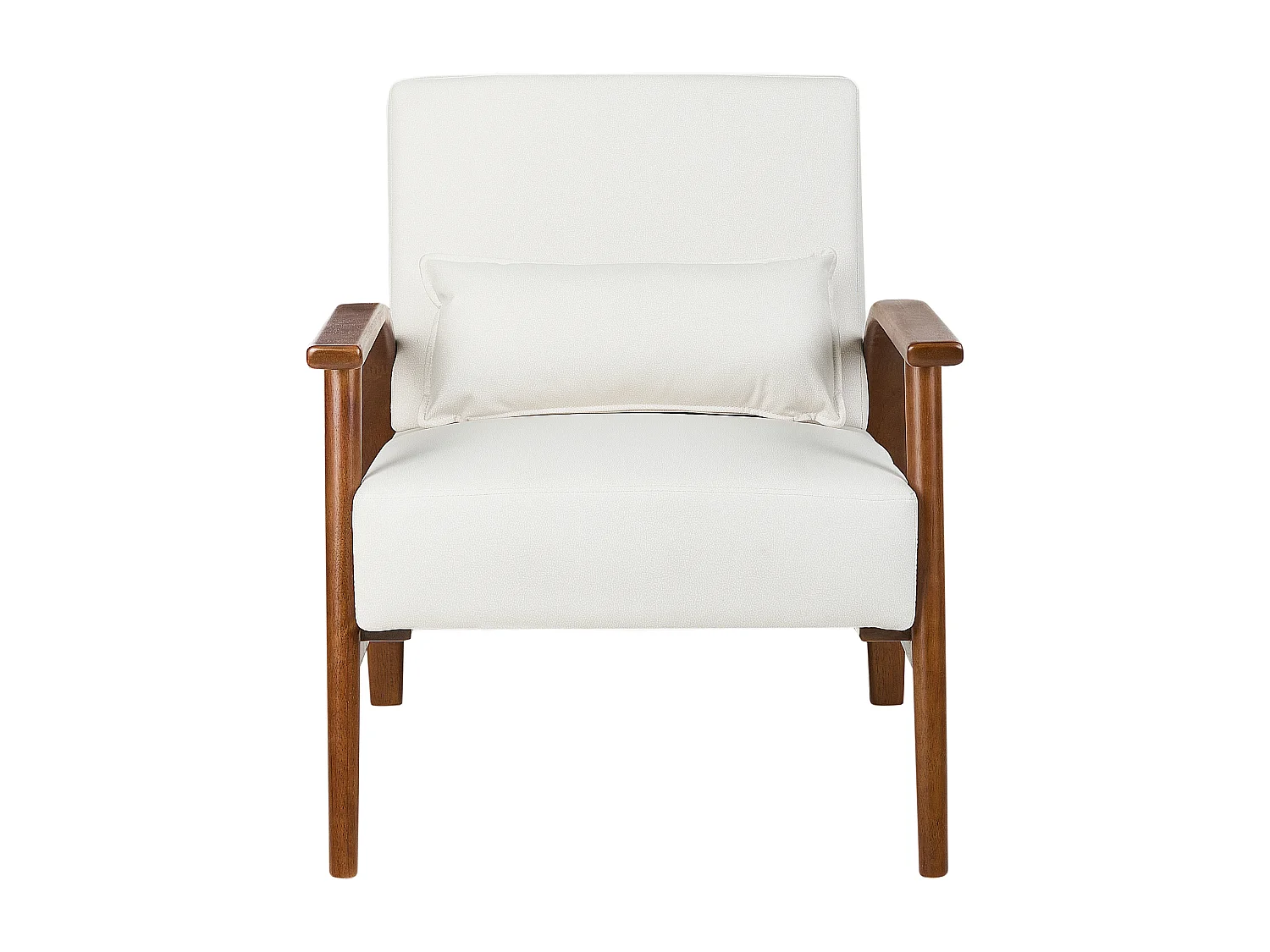 Fauteuil SKARA Cuir PU Blanc cassé