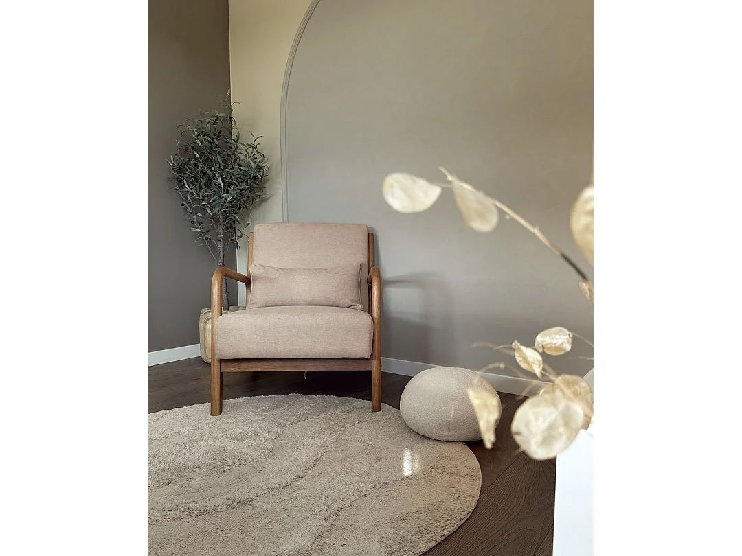 Fauteuil SKOVDE Tissu Beige