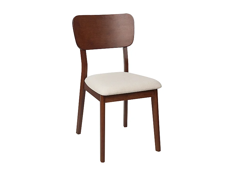 Esszimmerstuhl 2er Set MINIER Holz Dunkelbraun