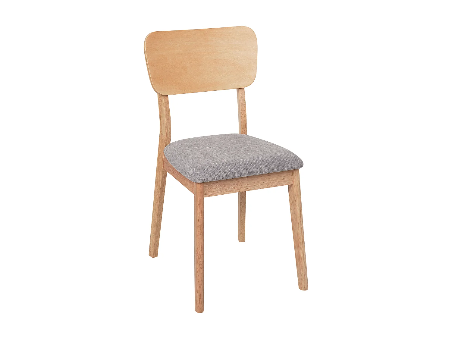 Conjunto de 2 cadeiras de jantar MINIER Madeira Castanho claro