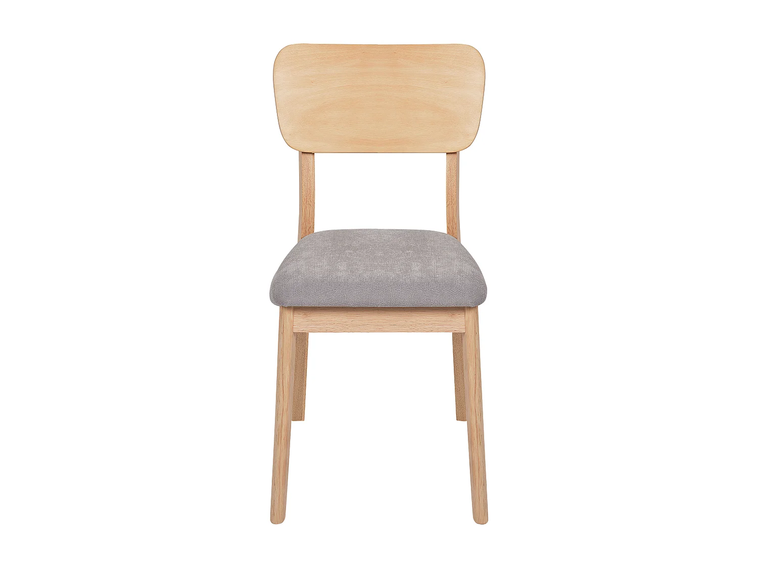 Conjunto de 2 cadeiras de jantar MINIER Madeira Castanho claro