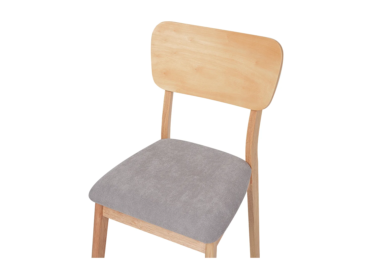 Conjunto de 2 cadeiras de jantar MINIER Madeira Castanho claro