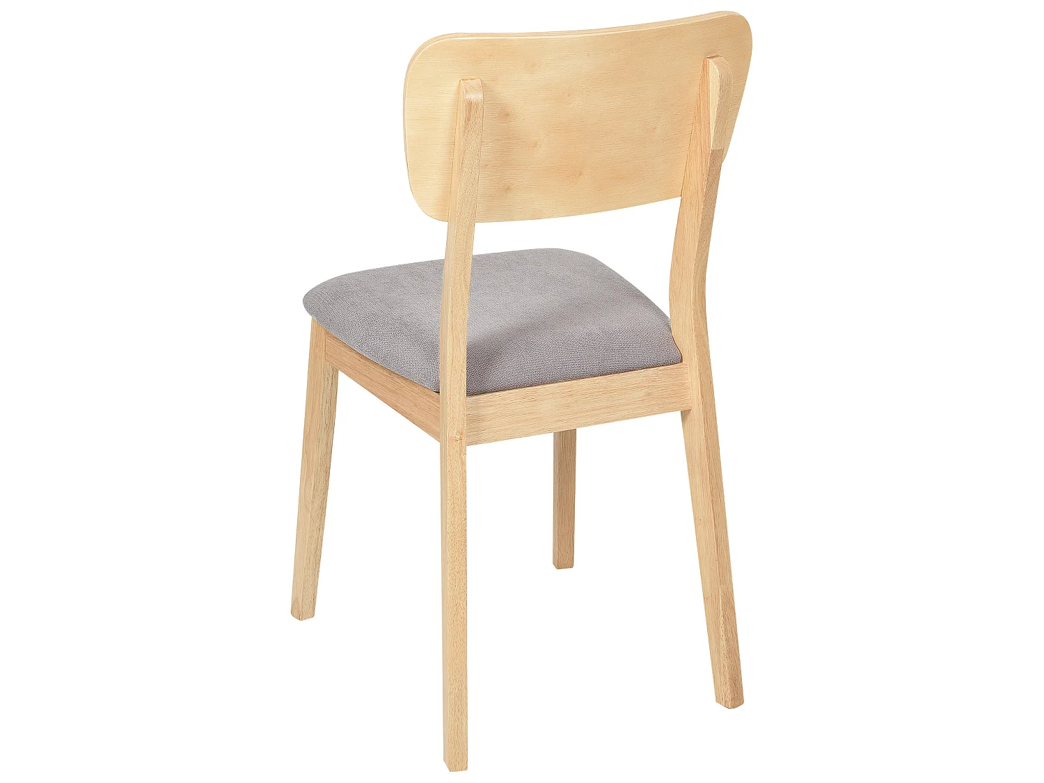 Set med 2 matstolar MINIER Trä Ljusbrun/ Grå