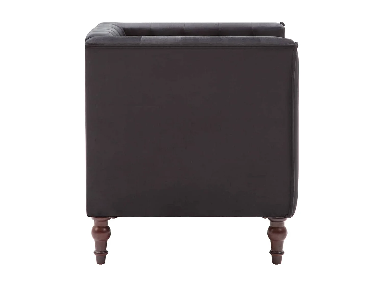 Poltrona sedia lounge divano club lounge di design con rivestimento in velluto nero 1102159/3