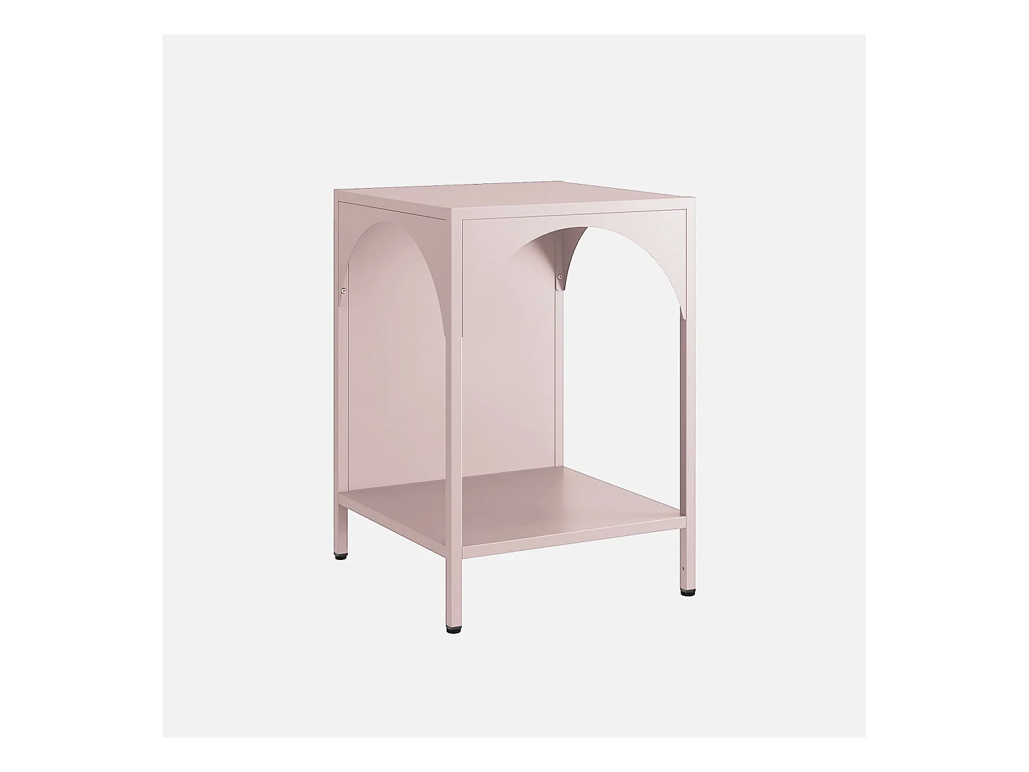 Table de chevet. table d'appoint en acier rose