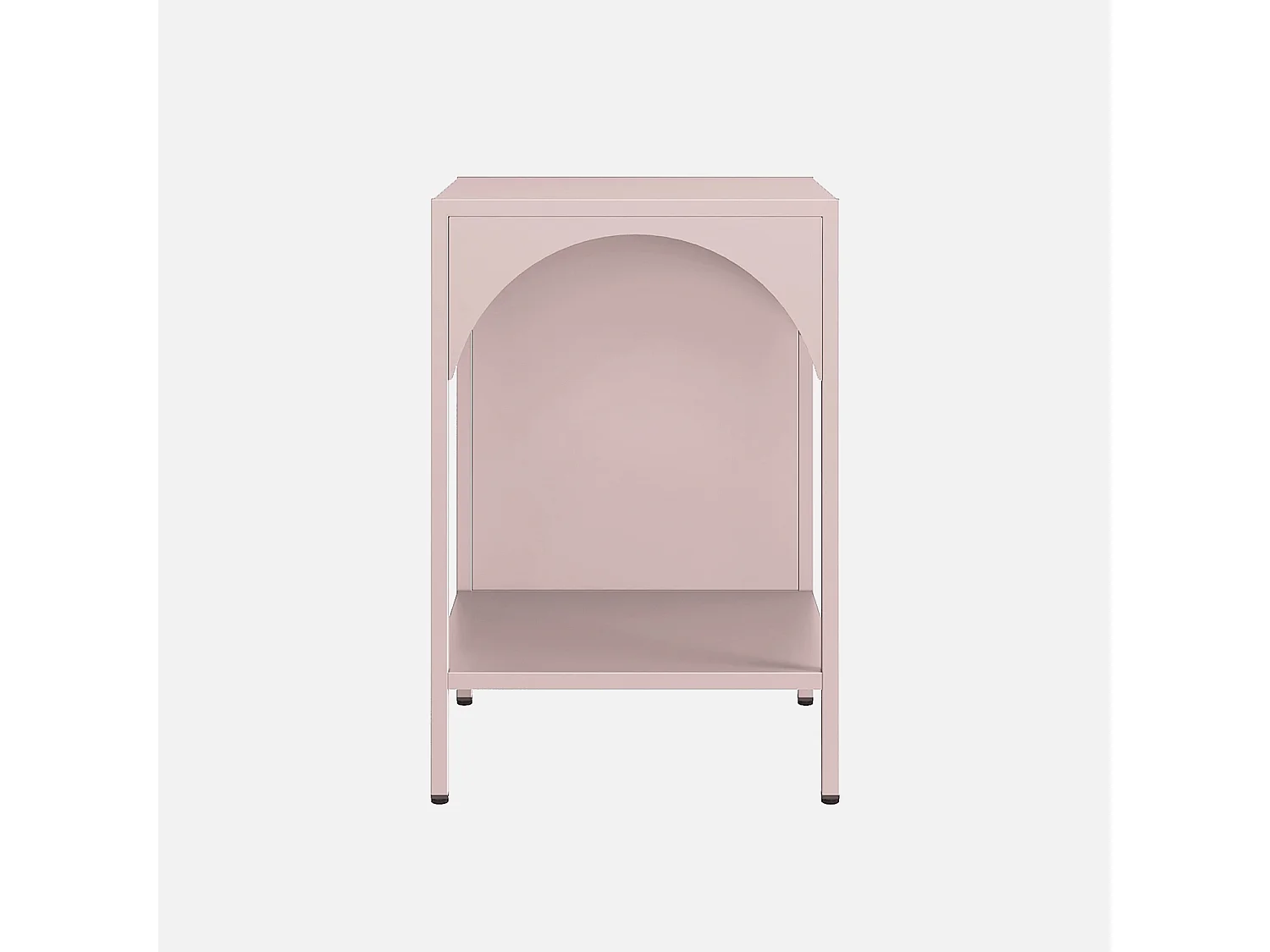 Table de chevet. table d'appoint en acier rose