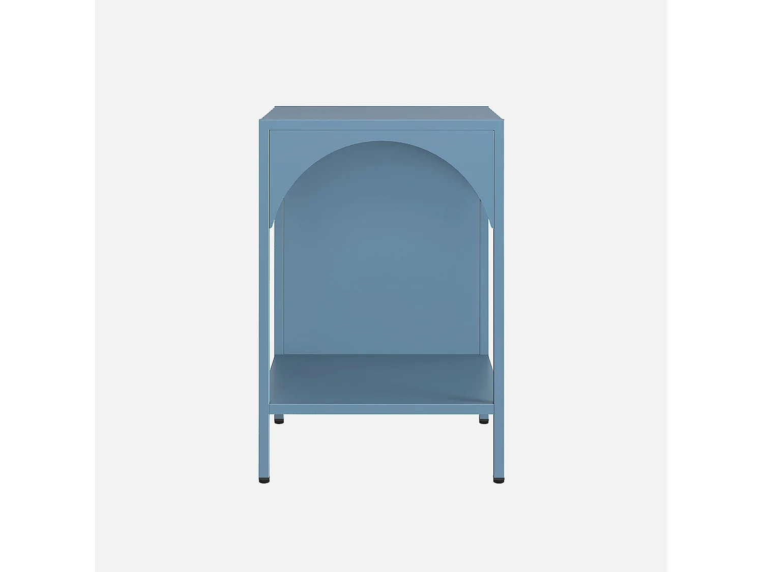 Table de chevet. table d'appoint en acier bleu