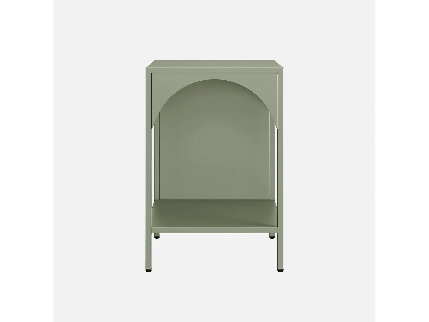 Table de chevet. table d'appoint en acier vert