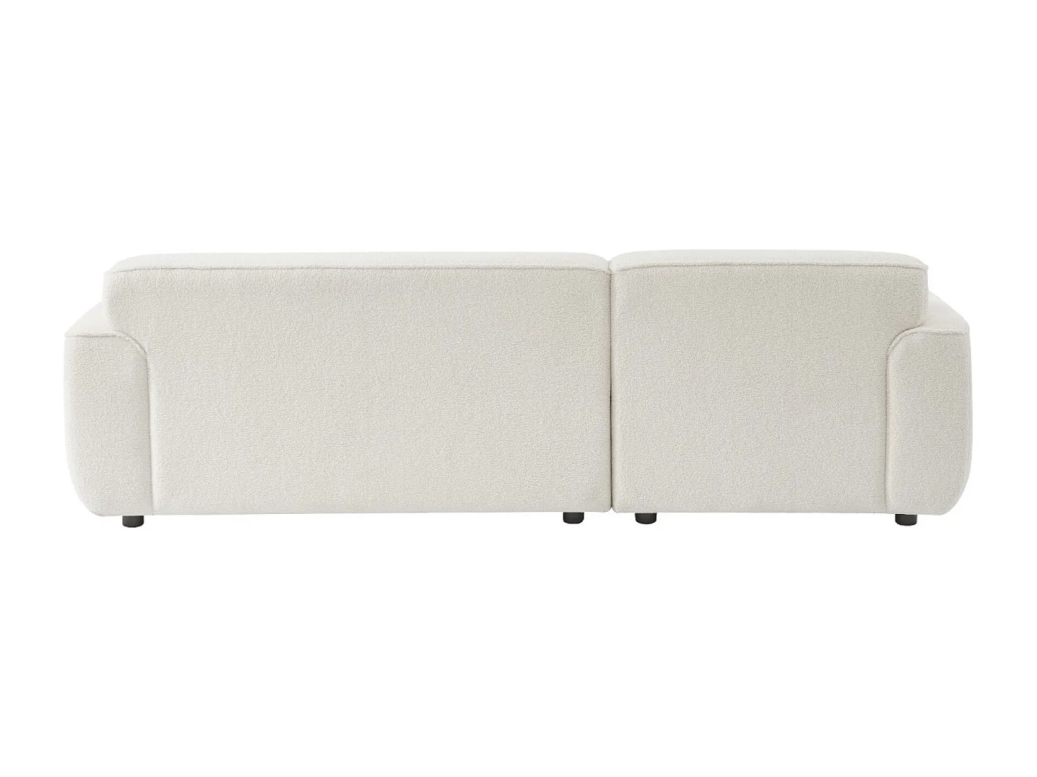 Divano angolare 3 posti bouclette, crema