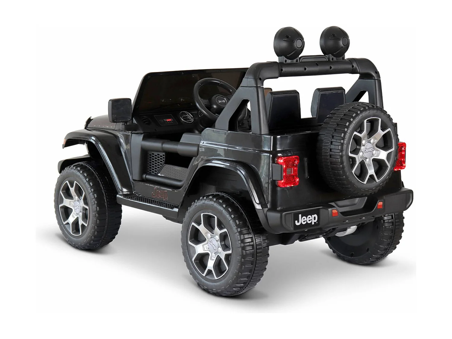 Coche eléctrico jeep 12v para niños, 1 plaza negro