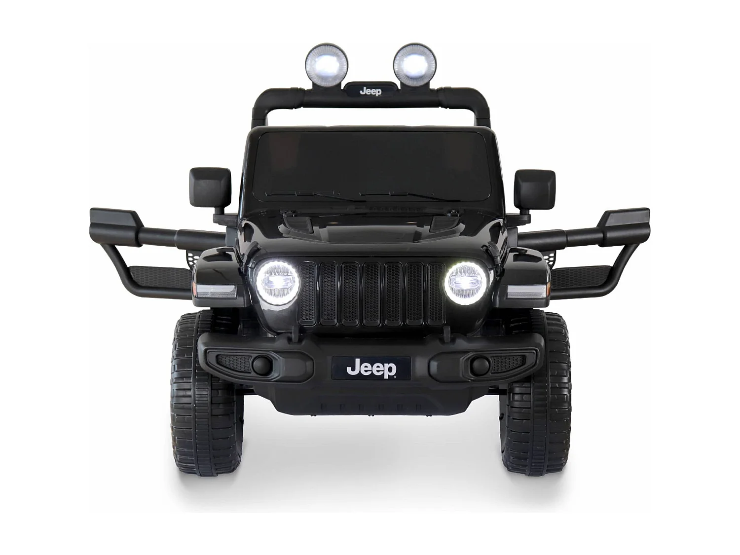Coche eléctrico jeep 12v para niños, 1 plaza negro
