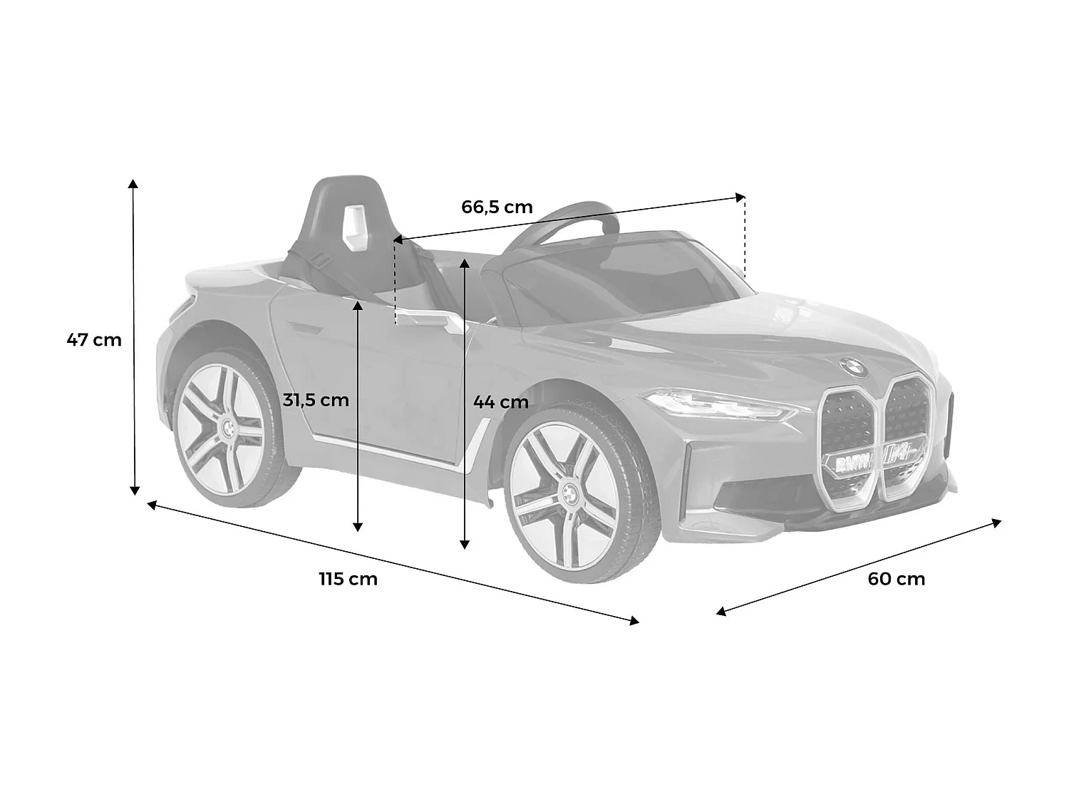 Coche eléctrica para niños 12v, 1 plaza  rojo