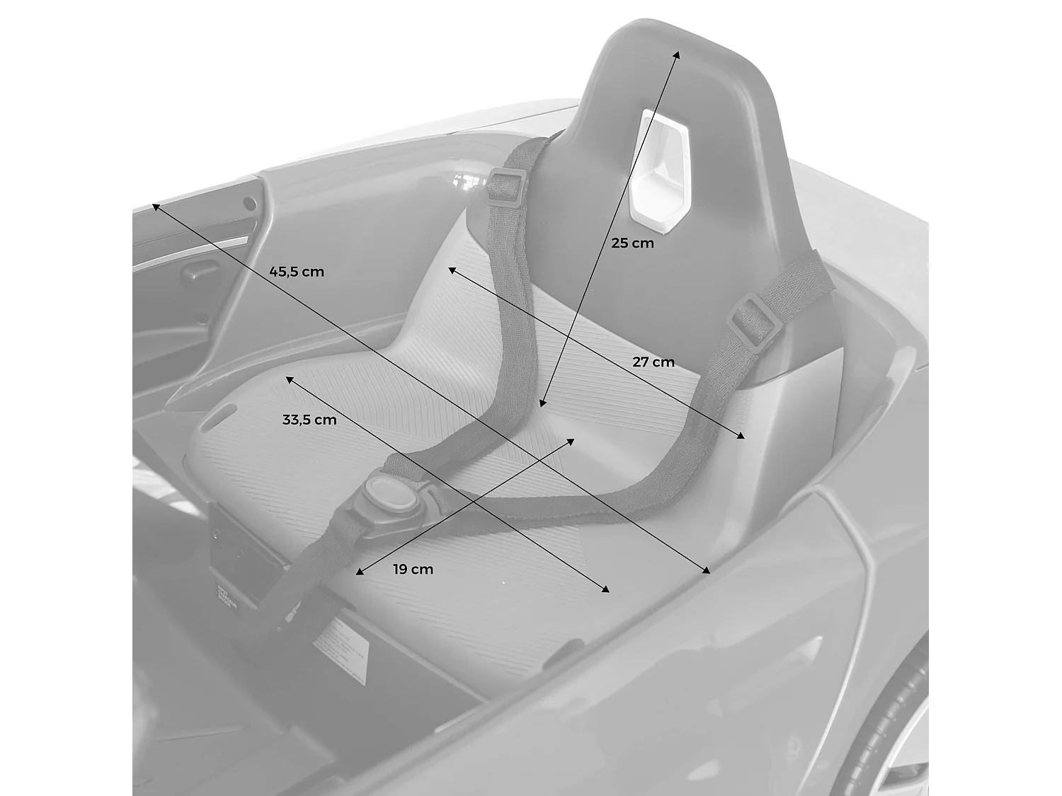 Coche eléctrica para niños 12v, 1 plaza  rojo