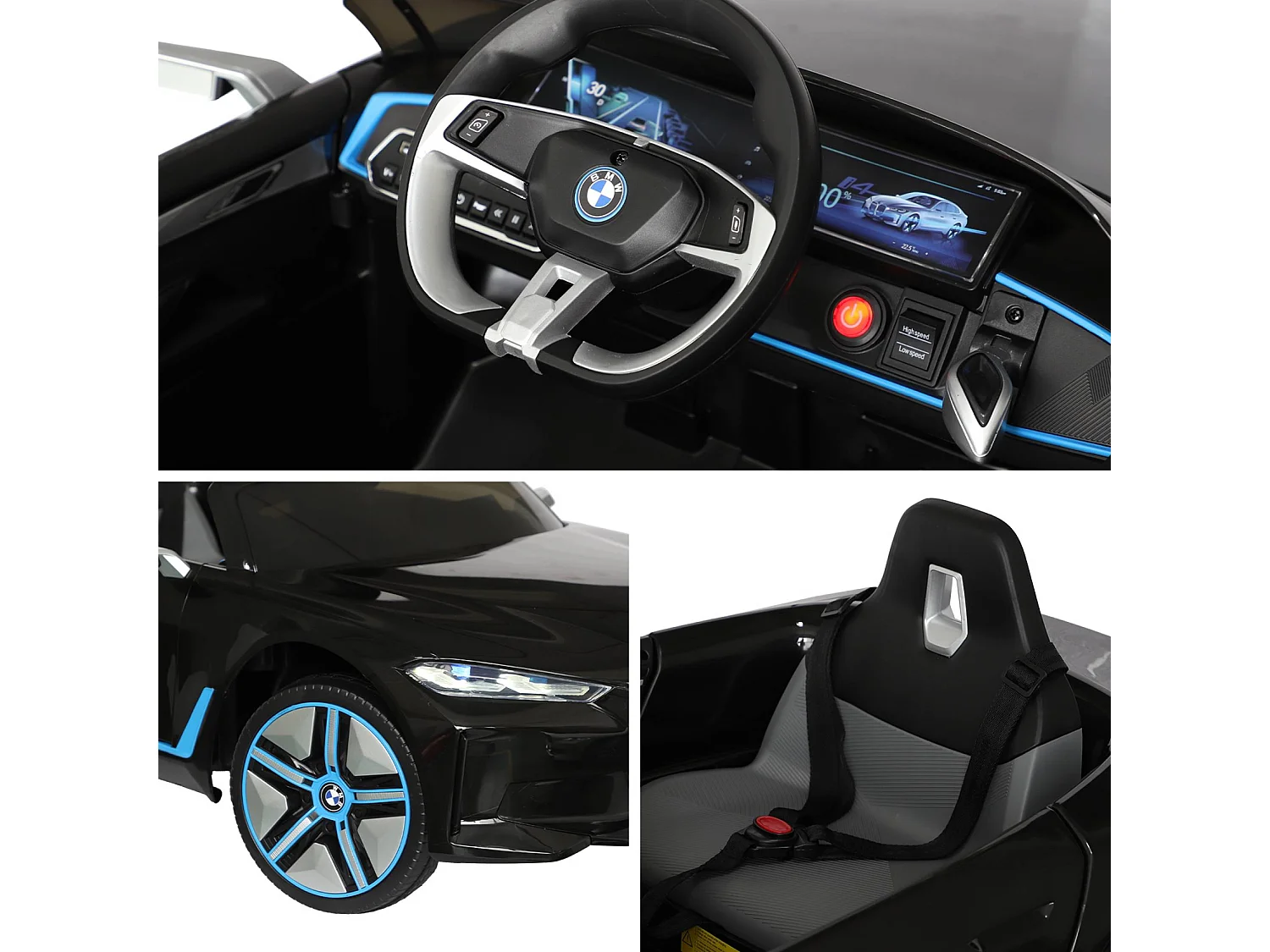 Voiture électrique enfant BMWi4 12V. 1 place. noir