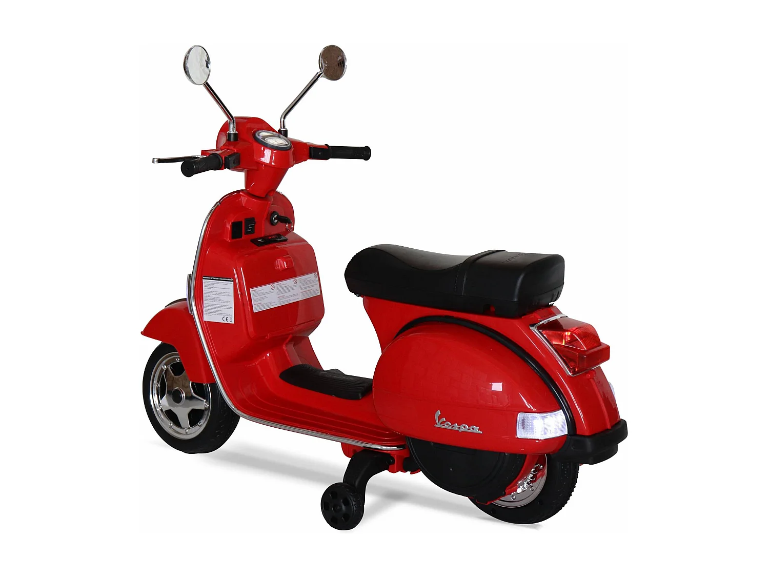 Vespa 12v scooter eléctrico para niños, 1 plaza rojo
