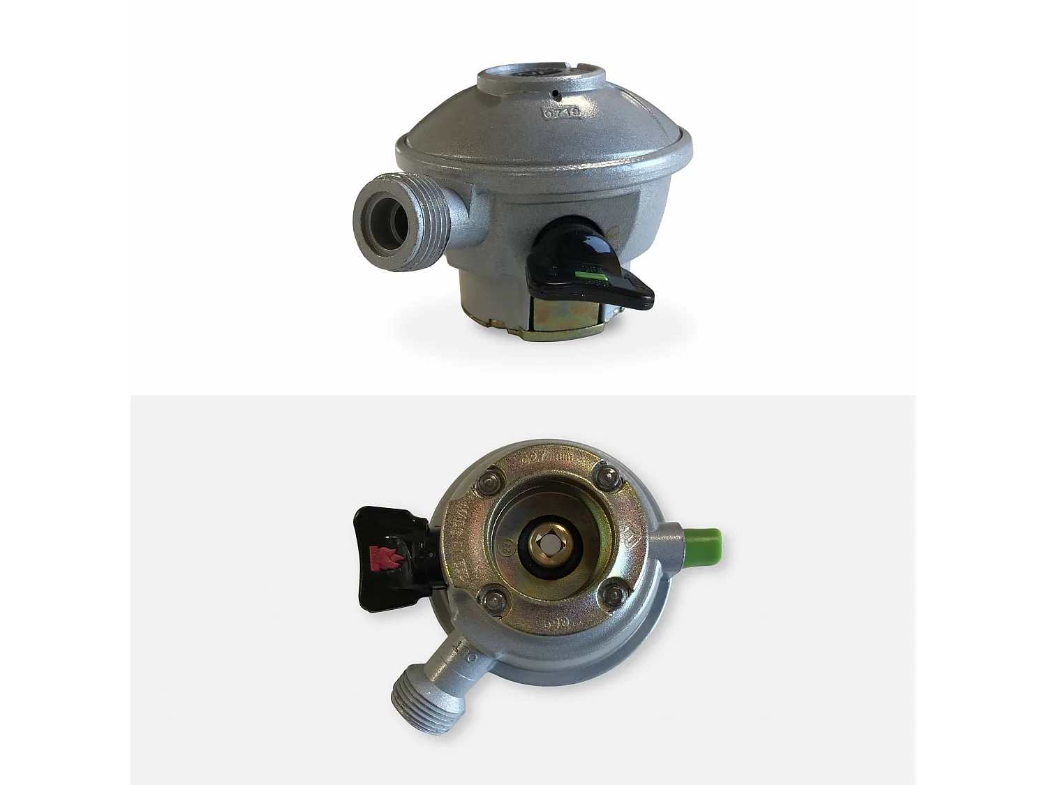 Kit Tuyau flexible de gaz 1.5 m à embouts mécaniques + Détendeur Quick-on Ø27mm Butane 28mbar 1.3kg/h. raccord rapide – Normes NF