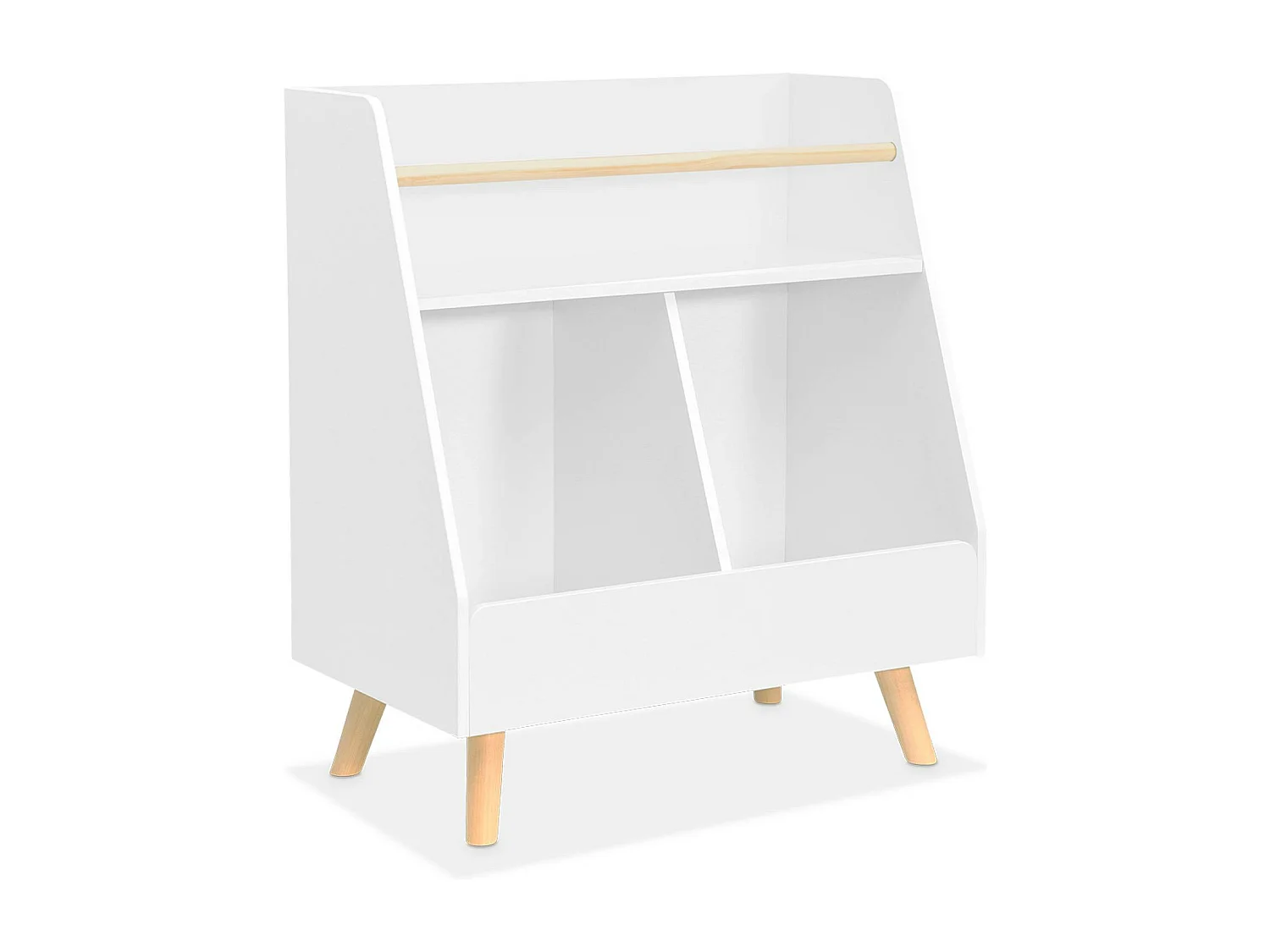 Meuble de rangement enfant. blanc. 2 compartiments