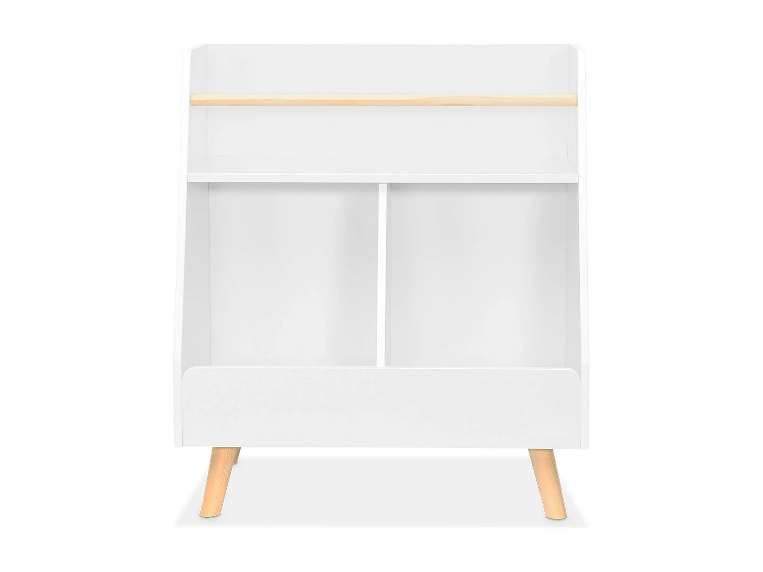Meuble de rangement enfant. blanc. 2 compartiments