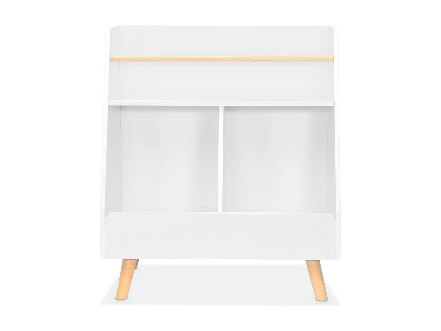 Meuble de rangement enfant. blanc. 2 compartiments