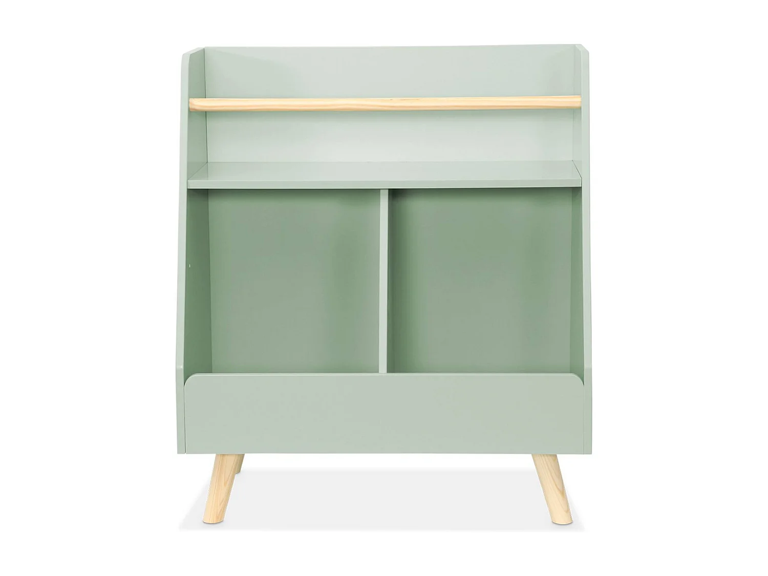 Meuble de rangement enfant. vert. 2 compartiments