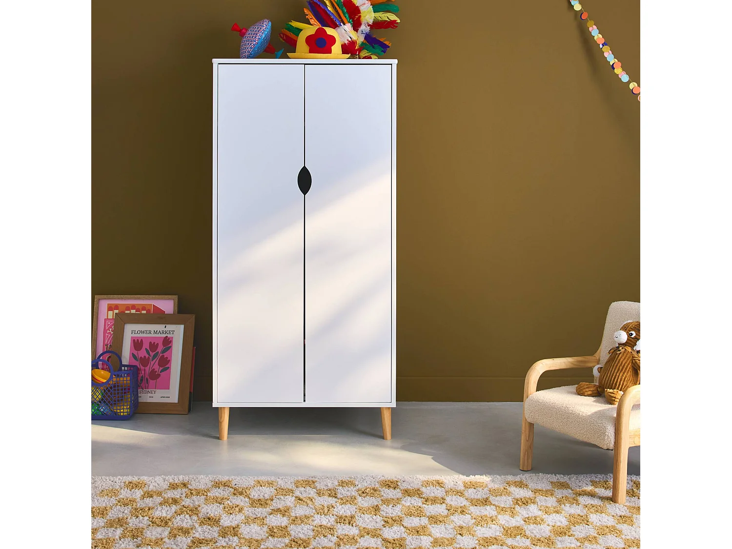 Armadio bianco per bambini, bianco
