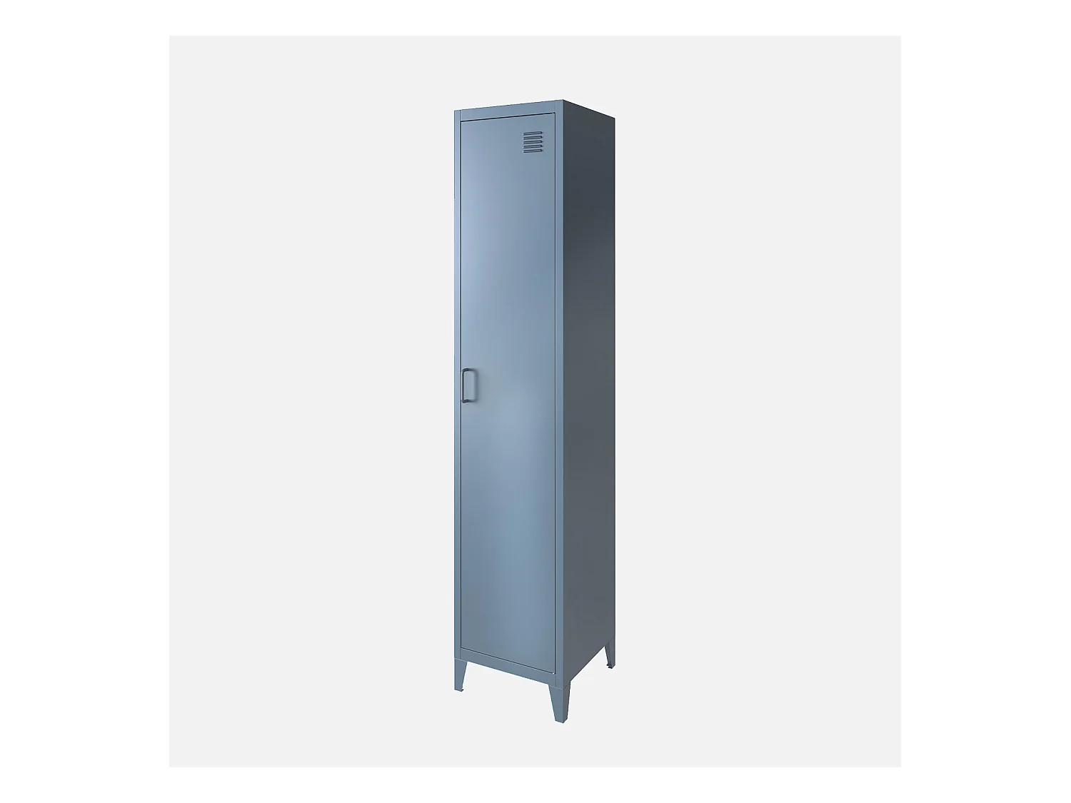 Armoire chambre en acier bleu 4 espaces de rangement. casier