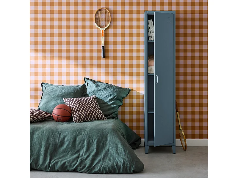 Armadio camera industriale con 4 vani, blu grigio