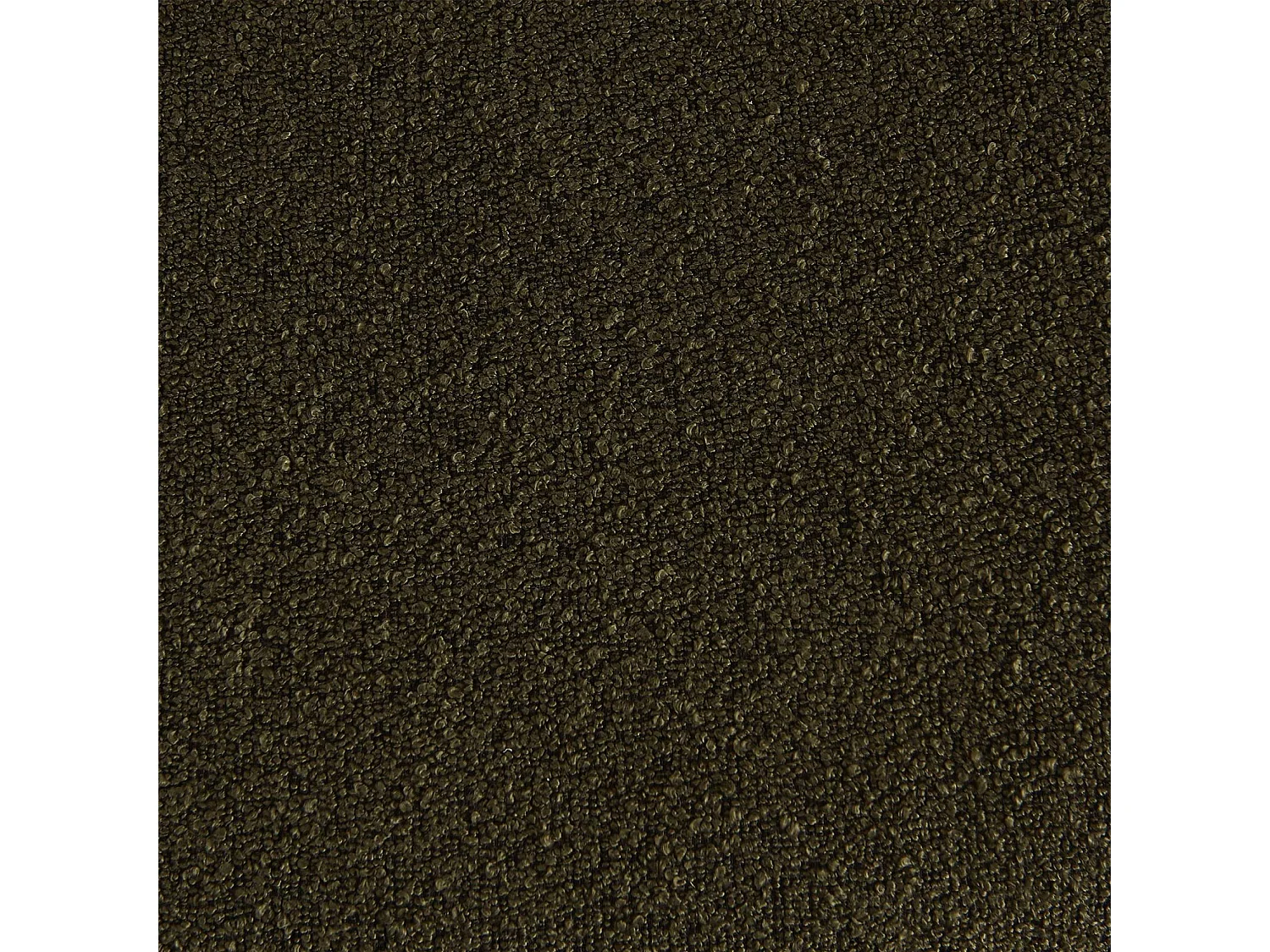 Lot de 3 fauteuils chauffeuses en bouclette texturée kaki foncé style contemporain 1 place