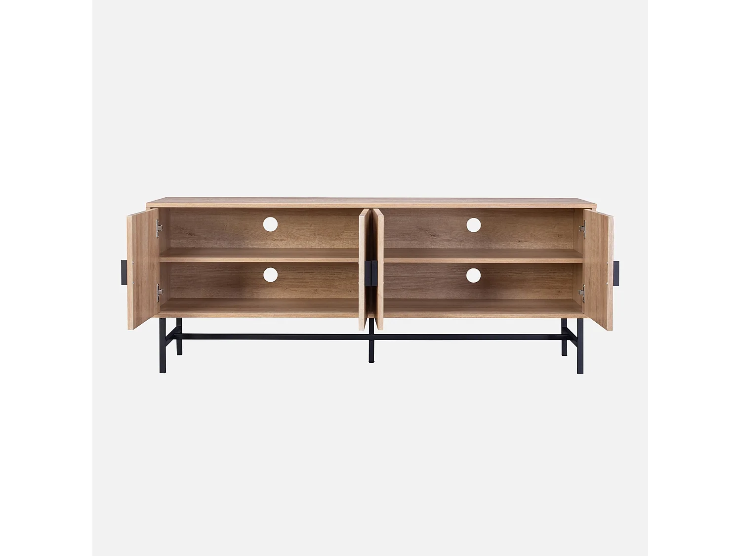 Mueble tv con efecto madera, 160cm roble