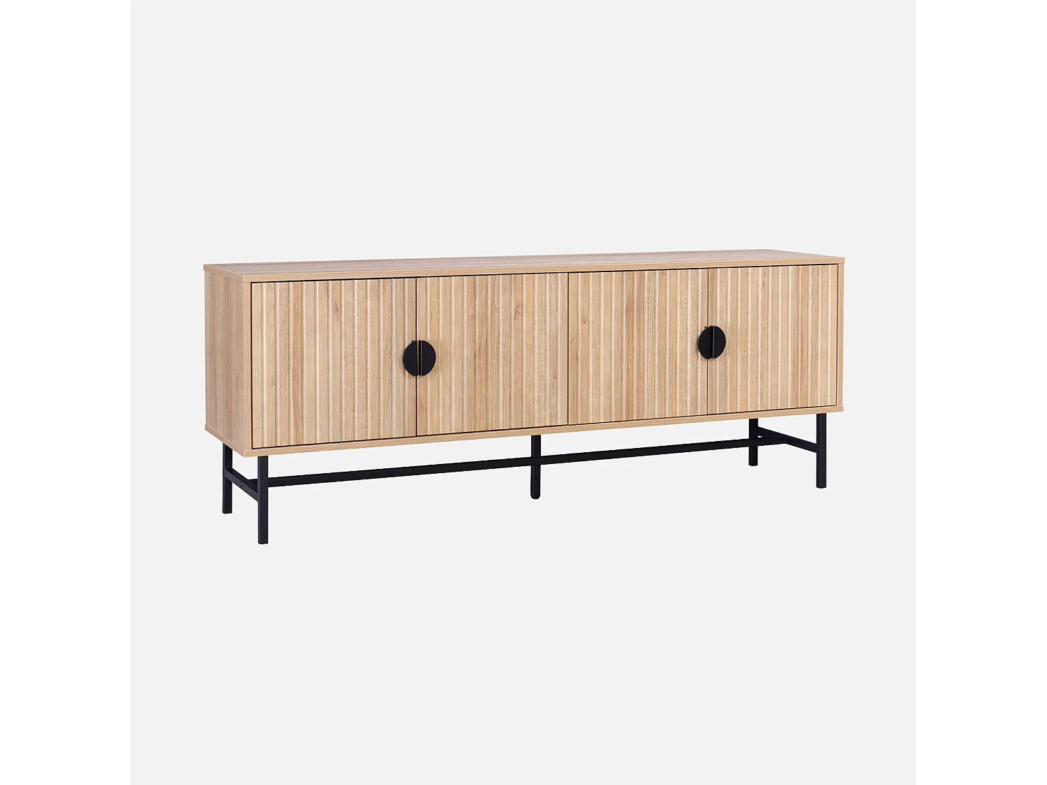 Mueble tv con efecto madera, 160cm roble