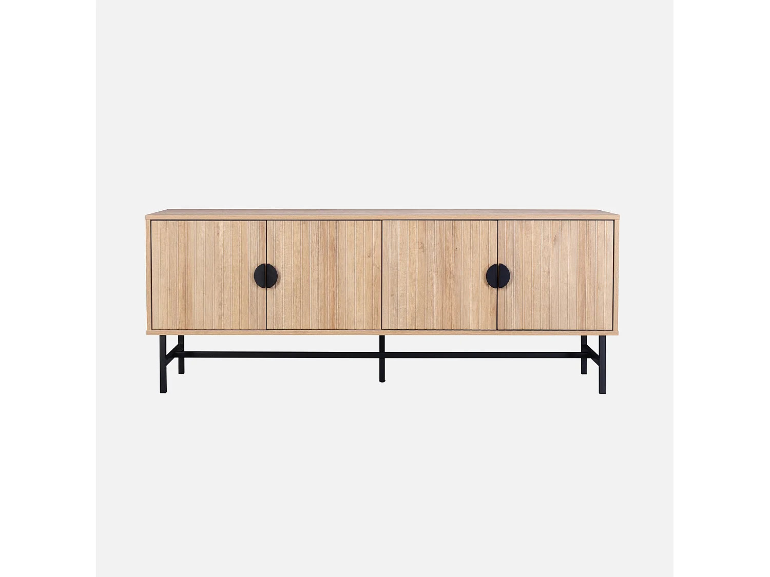 Mueble tv con efecto madera, 160cm roble
