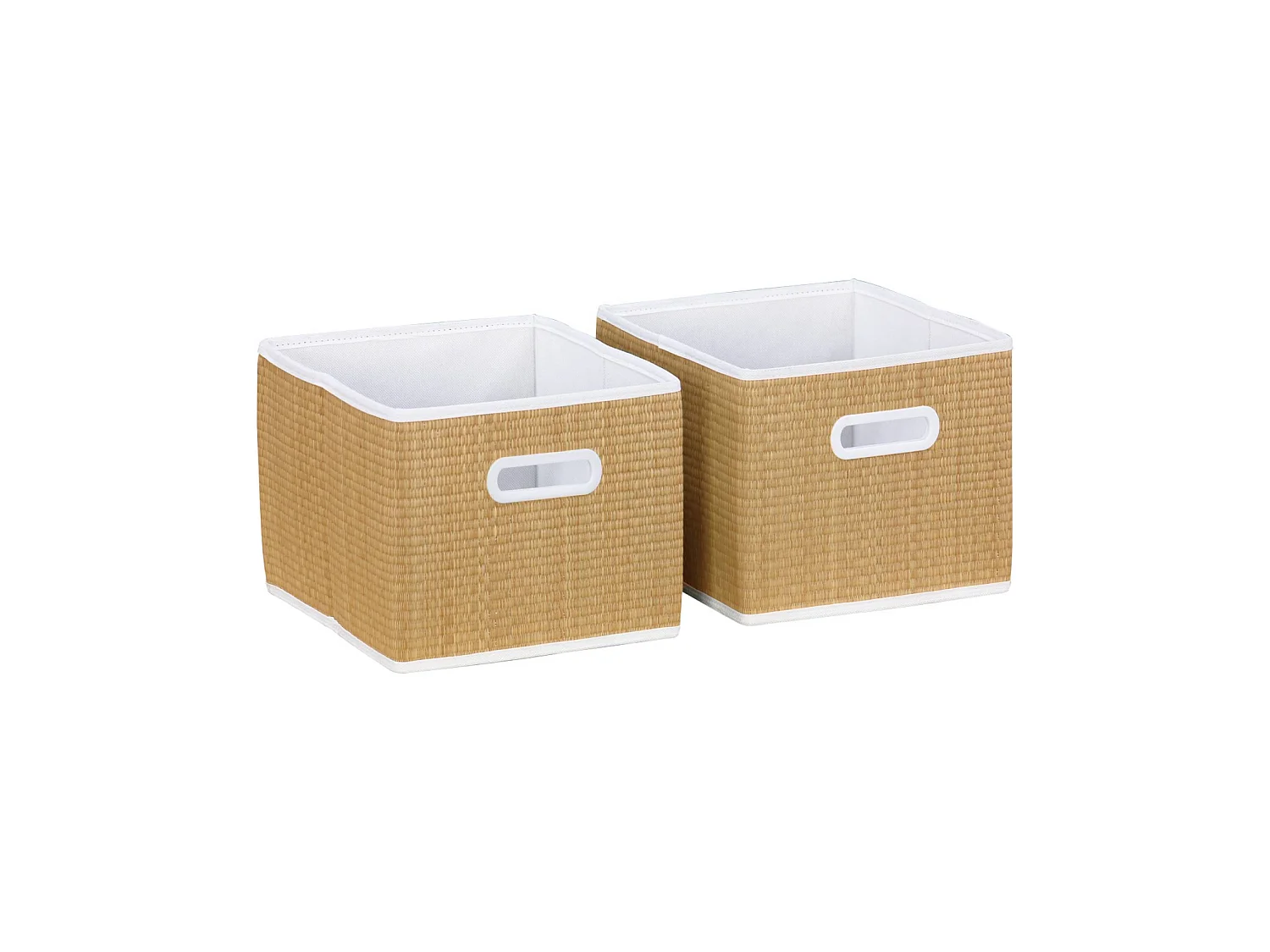 Mueble infantil con 6 cestas de fibra vegetal natural