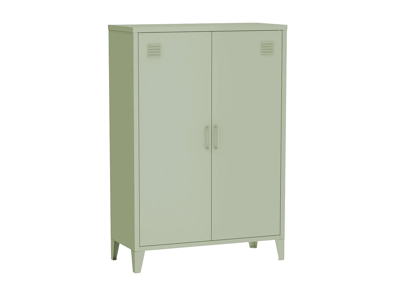Cassettiera/armadio industriale in metallo 2 porte, verde