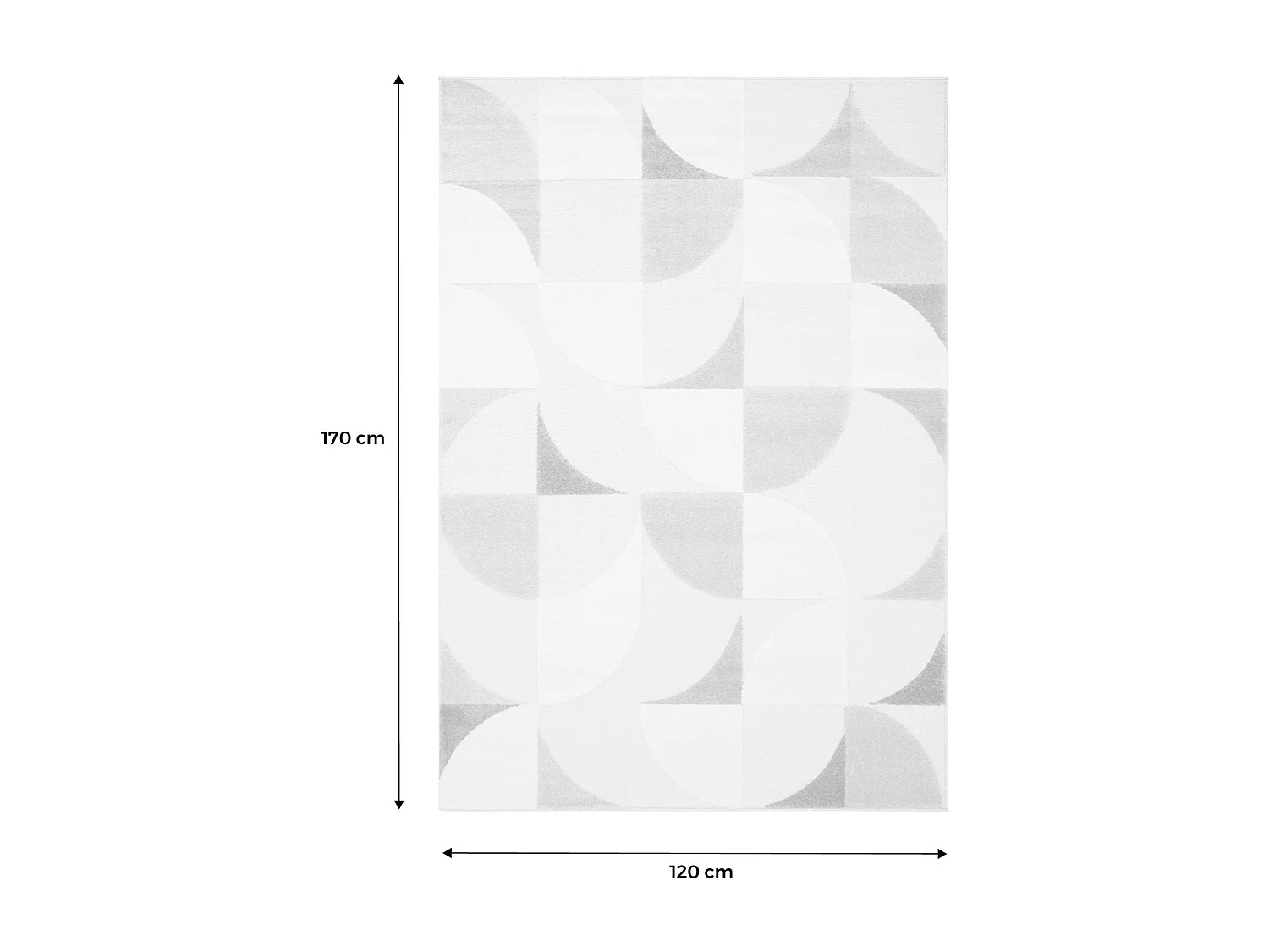 Alfombra interior con motivos retro en color crema